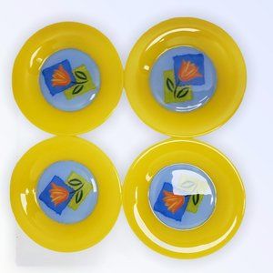VTG Set of 4 Matys by ARCOROC Tulip Dessert Plates